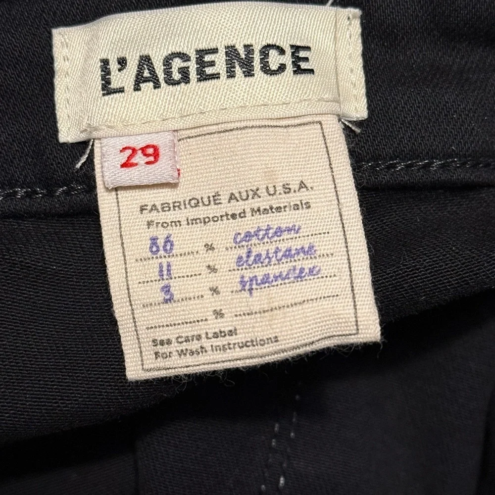 NWOT L'AGENCE Jyothi Coated Split Ankle High Rise Bodycon Skinny Jeans Size 29